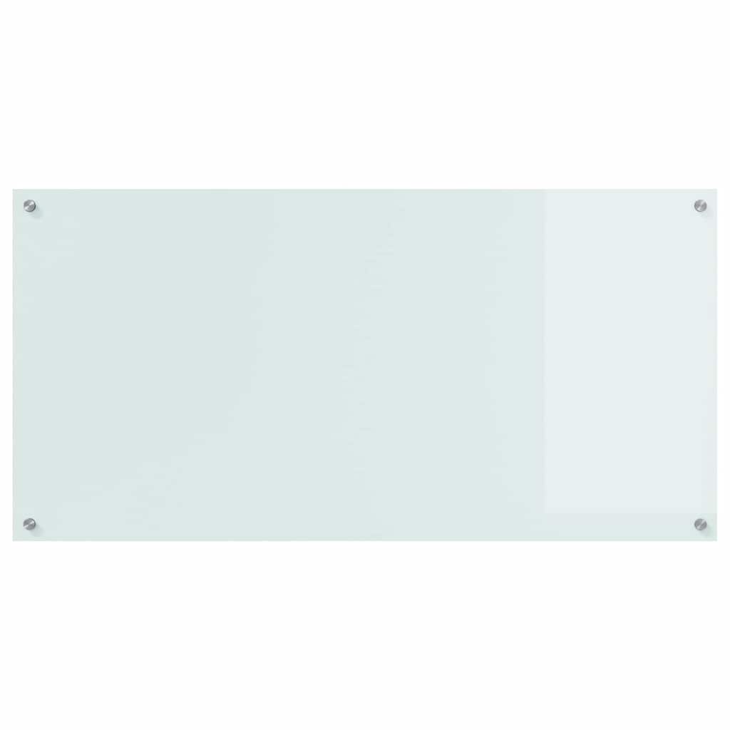 Kitchen Backsplash White 120 x 60 cm Tempered Glass