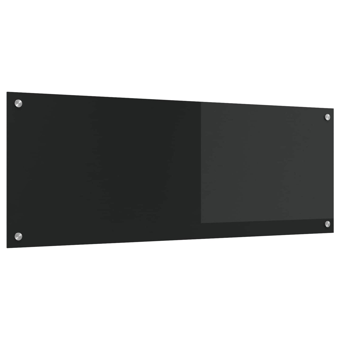 Kitchen Backsplash Black 110 x 40 cm Tempered Glass