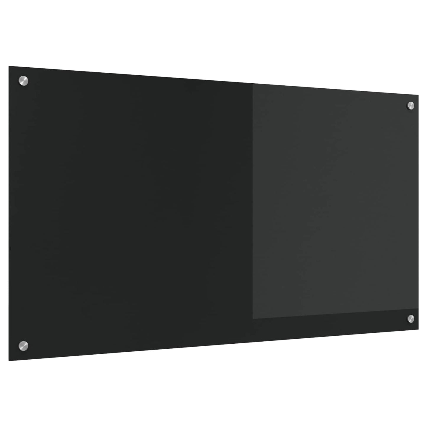 Kitchen Backsplash Black 110 x 60 cm Tempered Glass