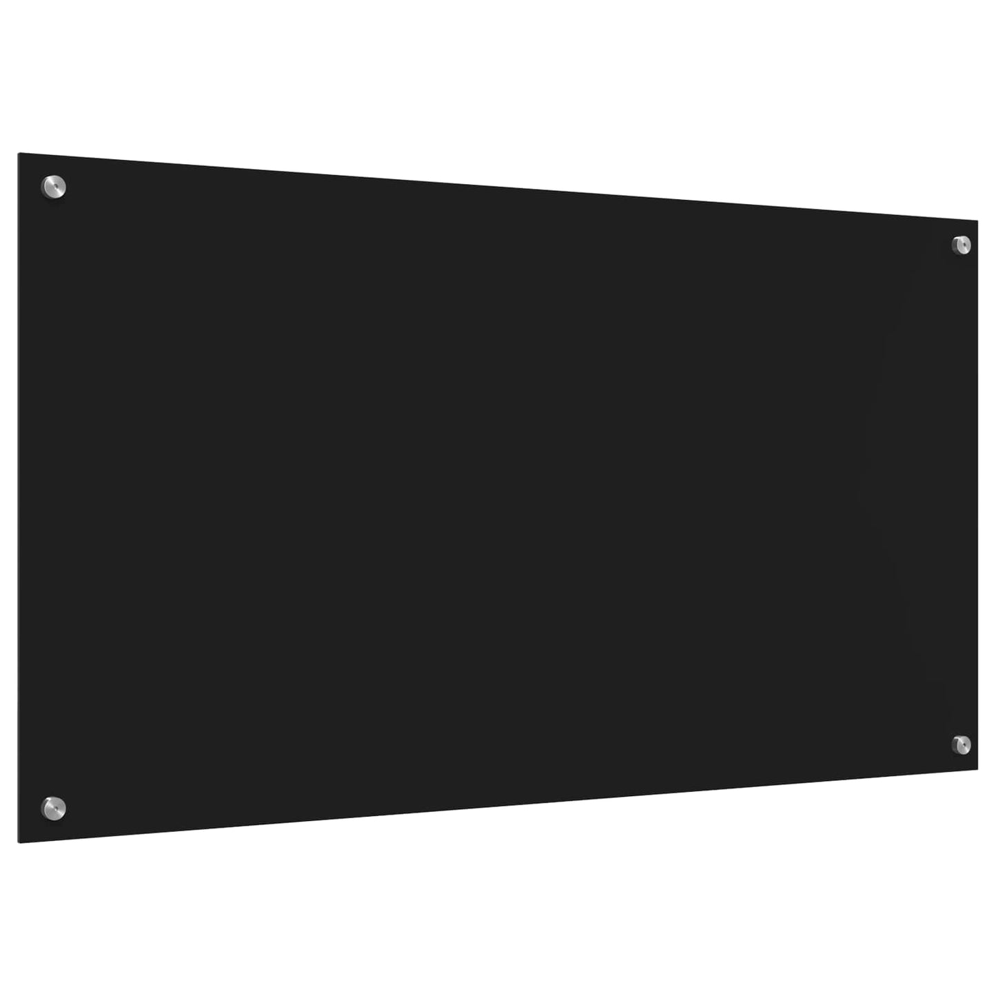 Kitchen Backsplash Black 110 x 60 cm Tempered Glass