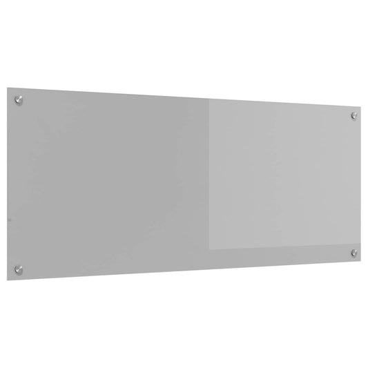 Kitchen Backsplash Light Grey 120 x 50 cm Tempered Glass
