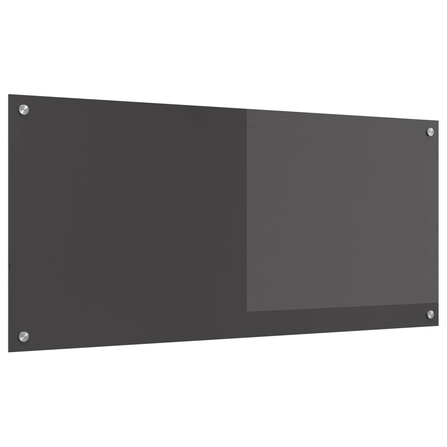 Kitchen Backsplash Dark Grey 110 x 50 cm Tempered Glass