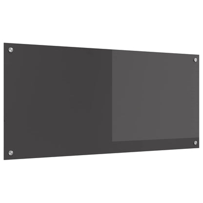 Kitchen Backsplash Dark Grey 110 x 50 cm Tempered Glass