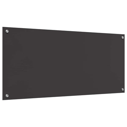 Kitchen Backsplash Dark Grey 110 x 50 cm Tempered Glass