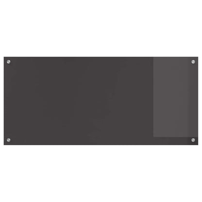 Kitchen Backsplash Dark Grey 110 x 50 cm Tempered Glass