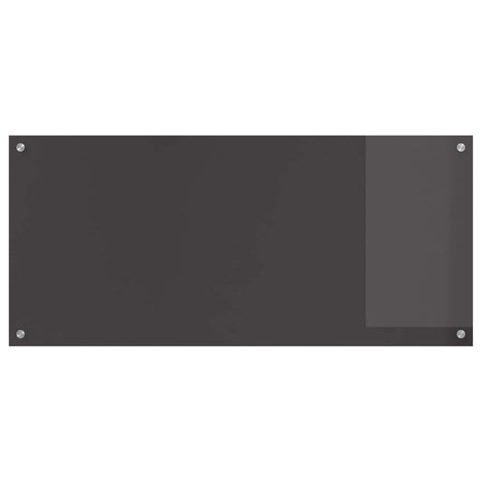 Kitchen Backsplash Dark Grey 110 x 50 cm Tempered Glass