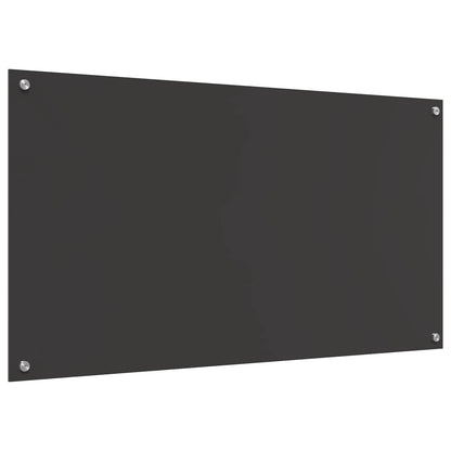Kitchen Backsplash Dark Grey 110 x 60 cm Tempered Glass
