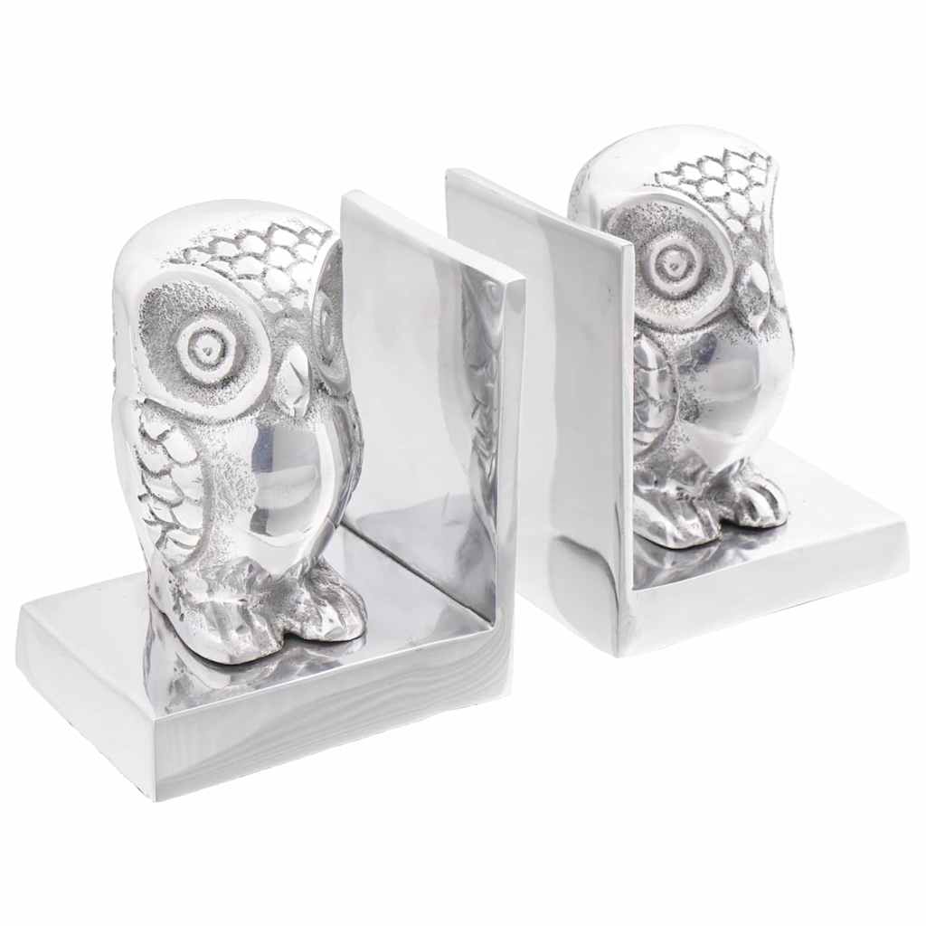 Bookends 2 pcs Silver 7 x 9 x 11 cm Aluminium