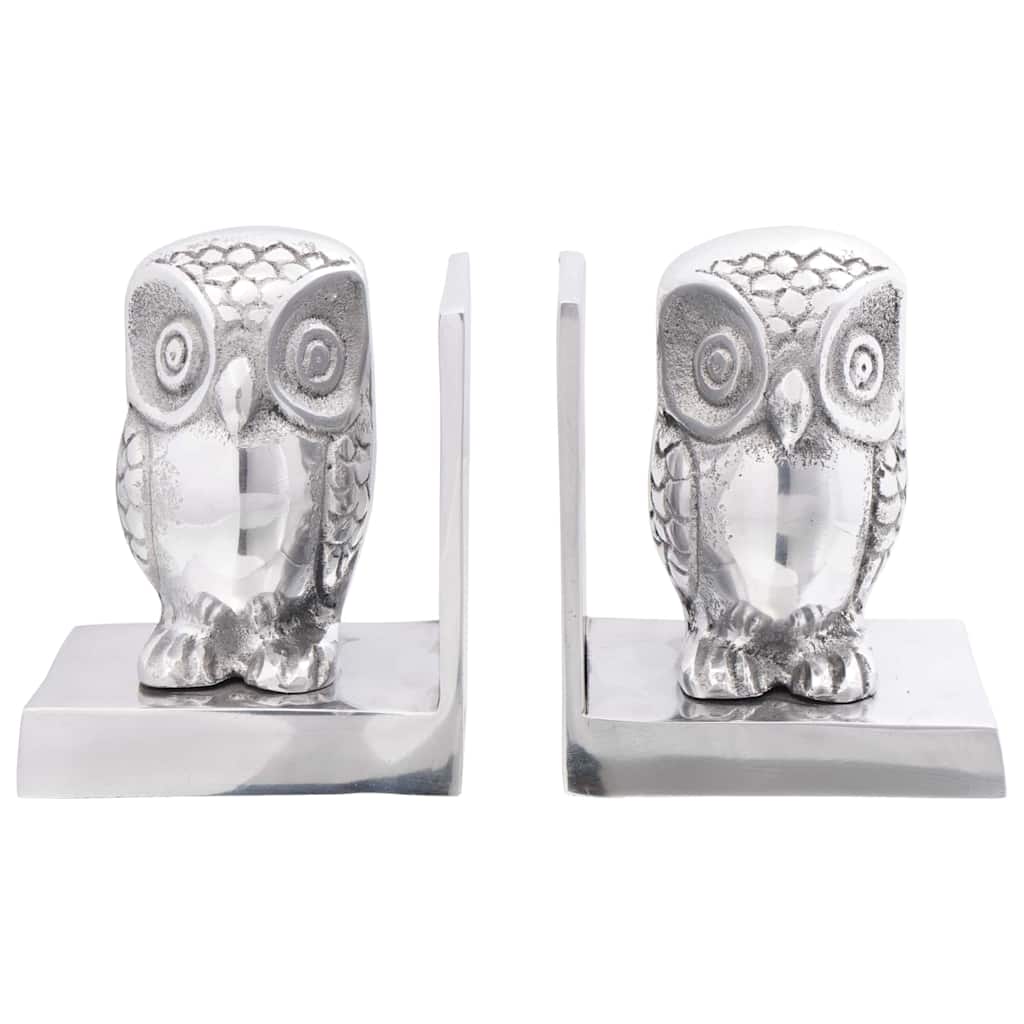 Bookends 2 pcs Silver 7 x 9 x 11 cm Aluminium