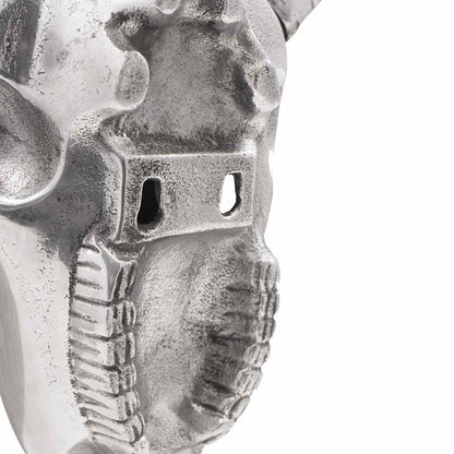 Bull Skull Silver 49 x 10 x 36 cm Aluminium