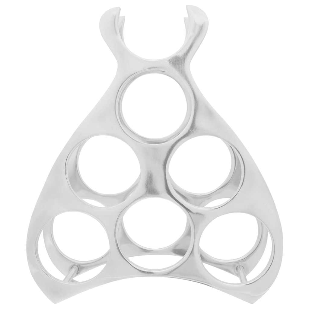 Wine Rack Silver 32 x 14 x 37.5 cm Aluminium
