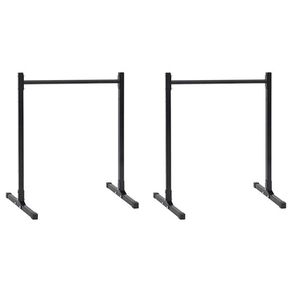 Dip Station 2 pcs Black 55 x 90 x 104.5 cm Powder-Coated Steel