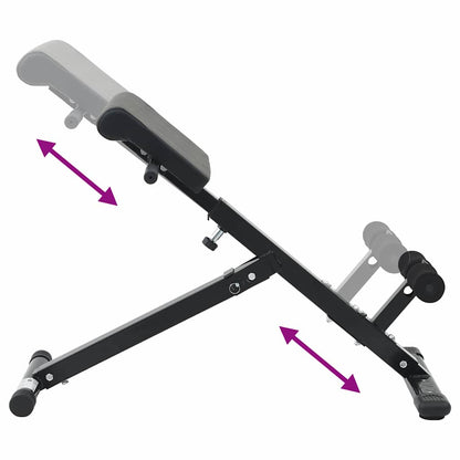 Hyperextension Bench Manual Black 100.5 x 70 x 78 cm