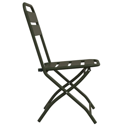 Garden Folding Chair Folding 2 pcs Green 42 x 52 x82cm