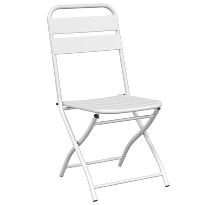 Garden Folding Chair Folding 2 pcs White 42 x 52 x82cm