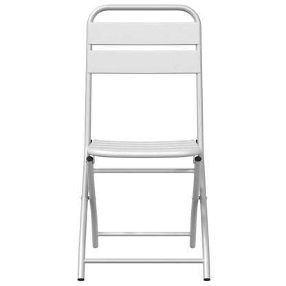 Garden Folding Chair Folding 2 pcs White 42 x 52 x82cm