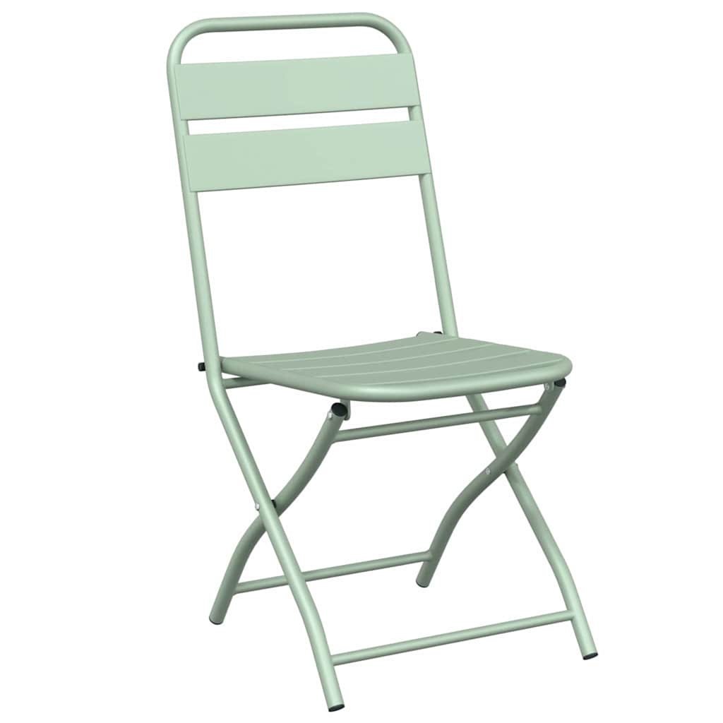 Garden Folding Chair Folding 2 pcs Light Mint 42 x 52 x82cm