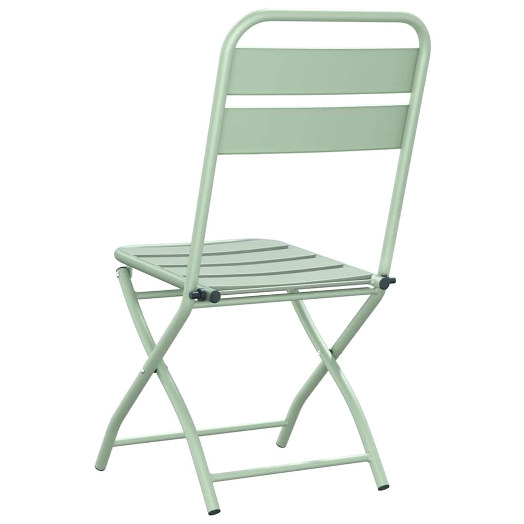Garden Folding Chair Folding 2 pcs Light Mint 42 x 52 x82cm