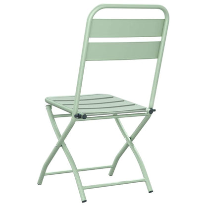 Garden Folding Chair Folding 2 pcs Light Mint 42 x 52 x82cm