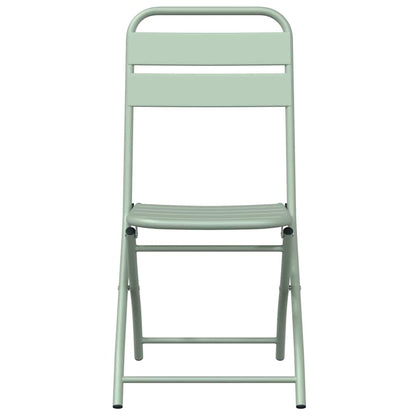 Garden Folding Chair Folding 2 pcs Light Mint 42 x 52 x82cm