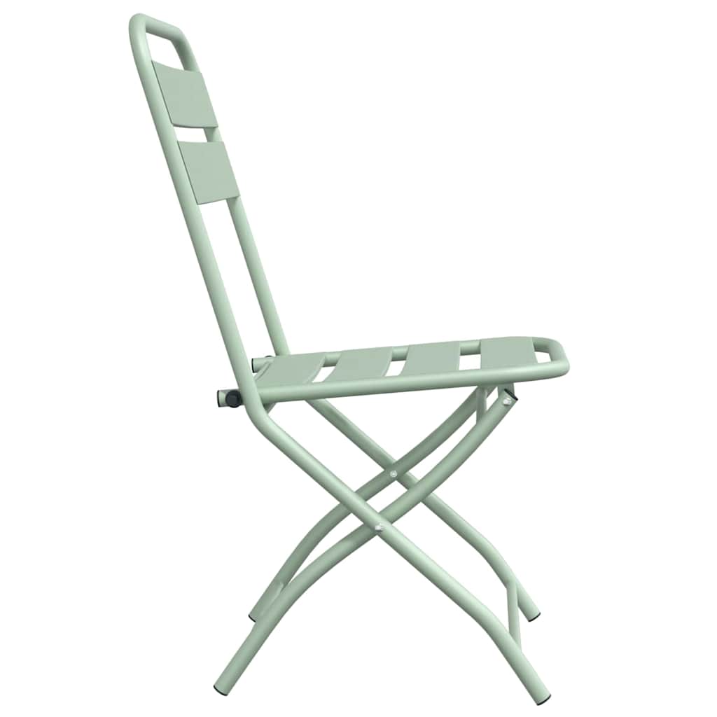 Garden Folding Chair Folding 2 pcs Light Mint 42 x 52 x82cm