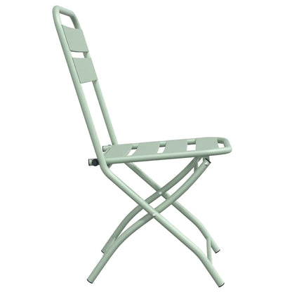 Garden Folding Chair Folding 2 pcs Light Mint 42 x 52 x82cm