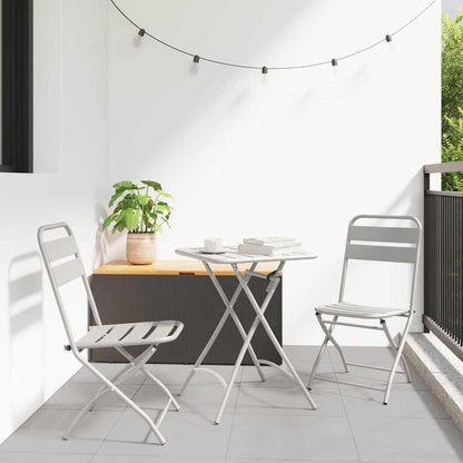 Garden Folding Chair Folding 2 pcs Beige 42 x 52 x82cm