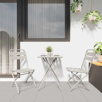Garden Folding Chair Folding 2 pcs Beige 42 x 52 x82cm