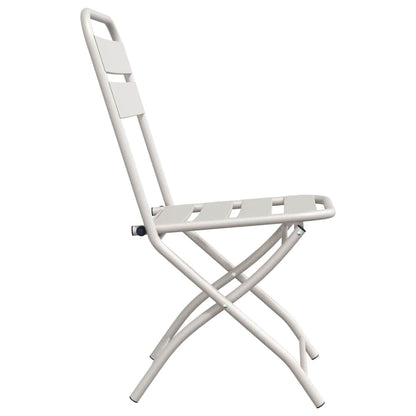 Garden Folding Chair Folding 2 pcs Beige 42 x 52 x82cm