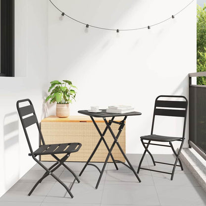 Garden Folding Chair Folding 2 pcs Anthracite 42 x 52 x82cm