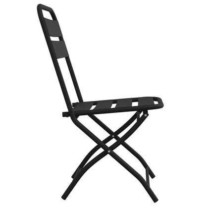 Garden Folding Chair Folding 2 pcs Anthracite 42 x 52 x82cm