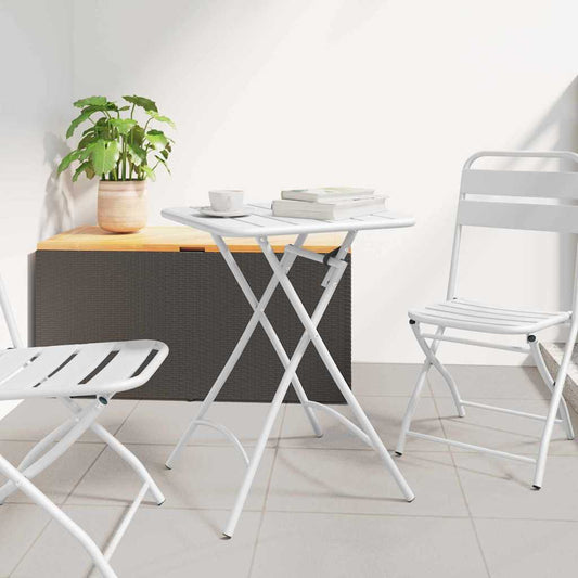 Bistro Table White 55 x 55 x 72.5 cm Powder-coated Steel