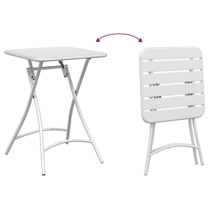 Bistro Table White 55 x 55 x 72.5 cm Powder-coated Steel