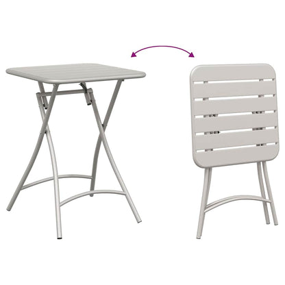 Bistro Table Beige 55 x 55 x 72.5 cm Powder-coated Steel