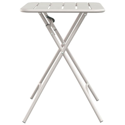 Bistro Table Beige 55 x 55 x 72.5 cm Powder-coated Steel