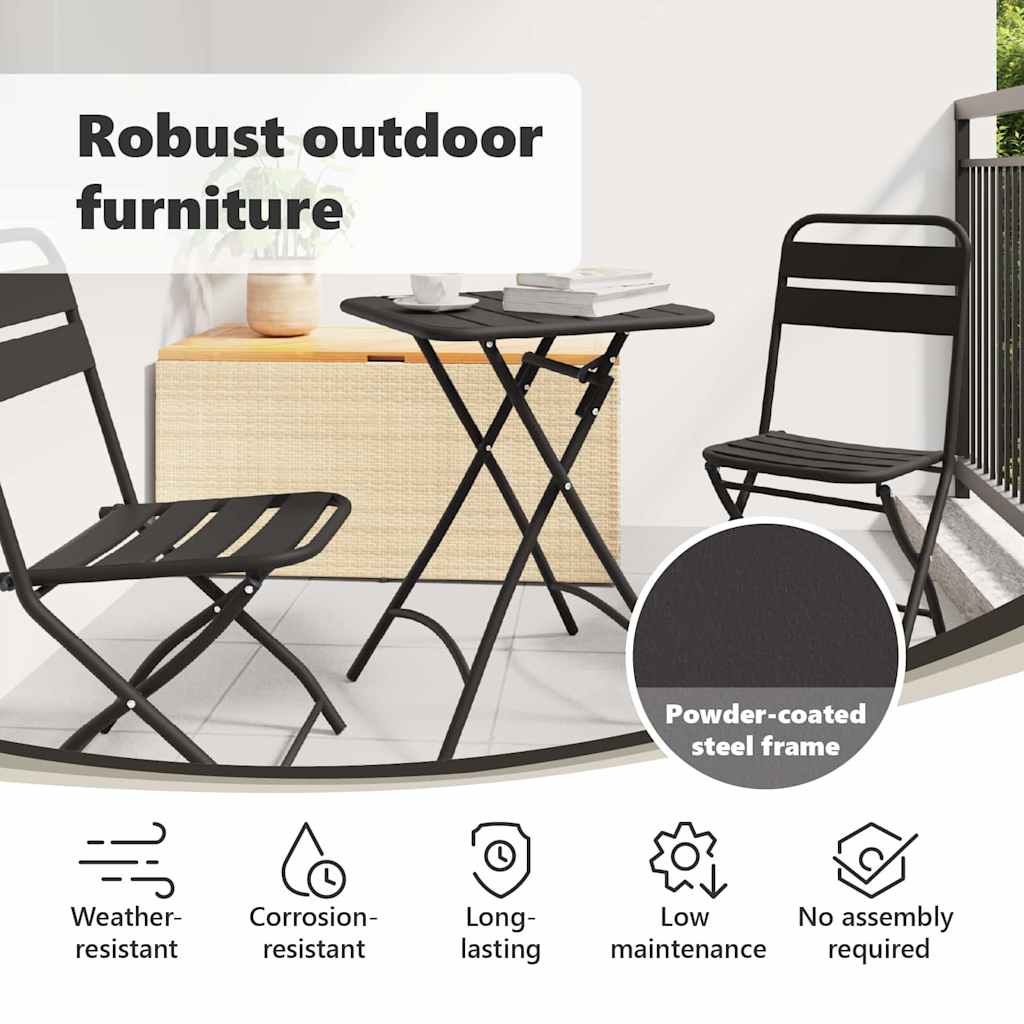 Bistro Table Anthracite 55 x 55 x 72.5 cm Powder-coated Steel
