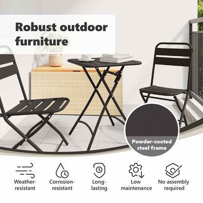 Bistro Table Anthracite 55 x 55 x 72.5 cm Powder-coated Steel