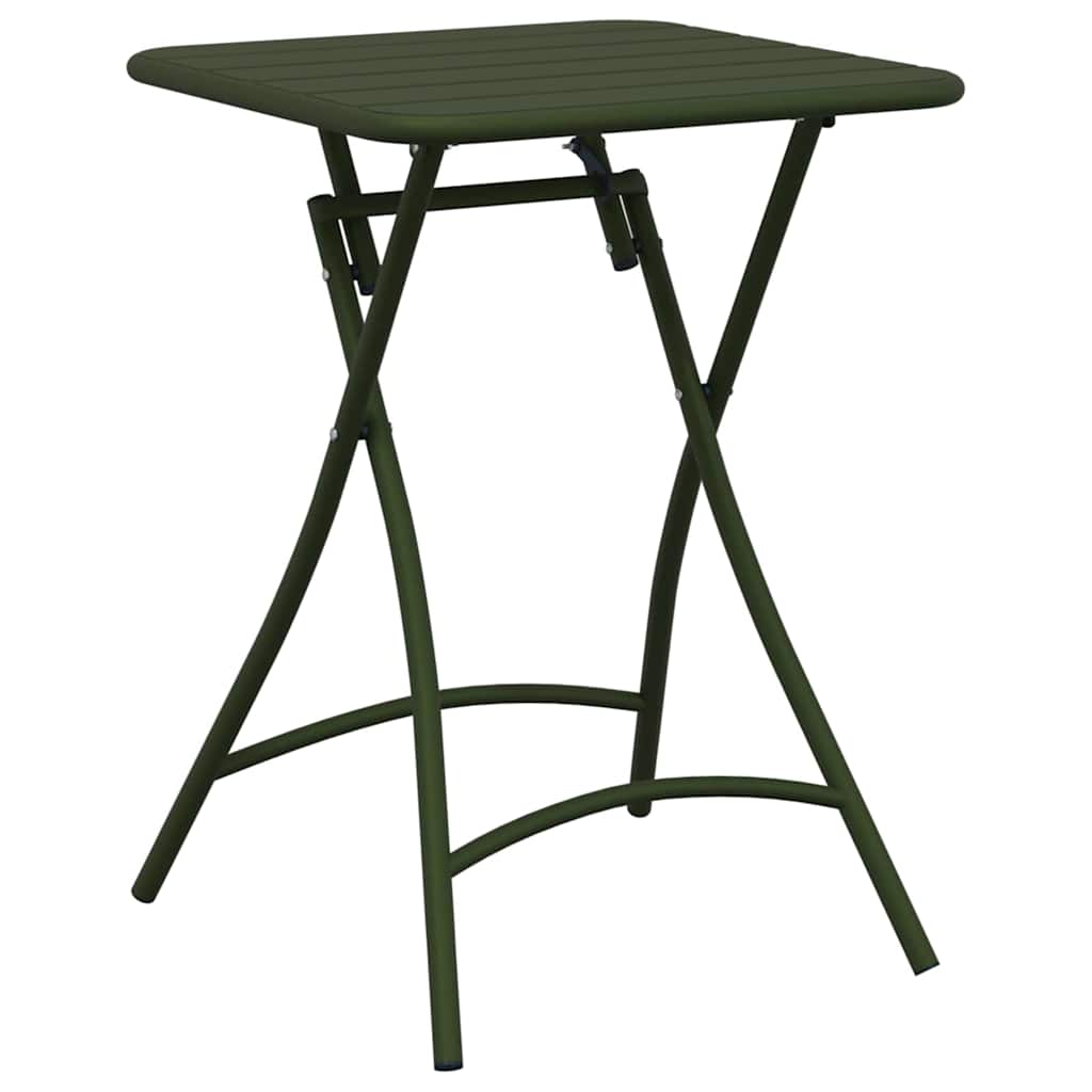 Bistro Set 3 pcs Green Steel