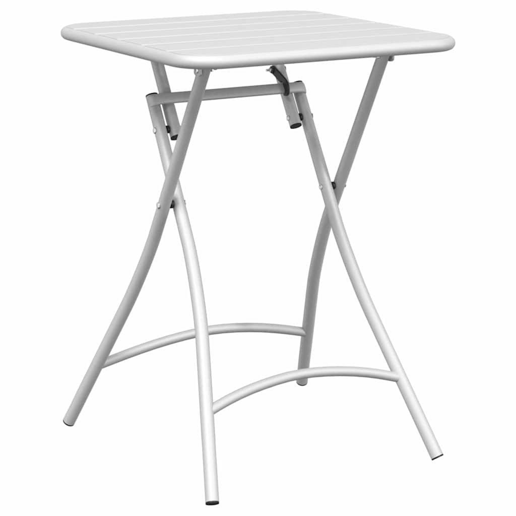 Bistro Set 3 pcs White Steel