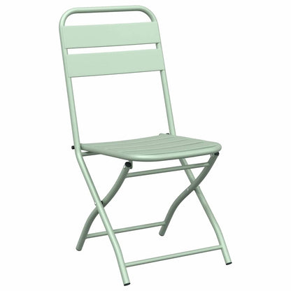 Bistro Set 3 pcs Green Steel