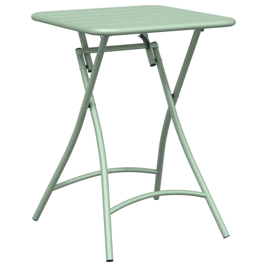 Bistro Set 3 pcs Green Steel