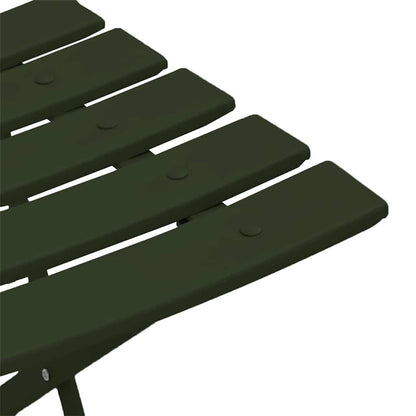 Garden Folding Chair Folding 2 pcs Green 42 x 46 x 82cm Metal