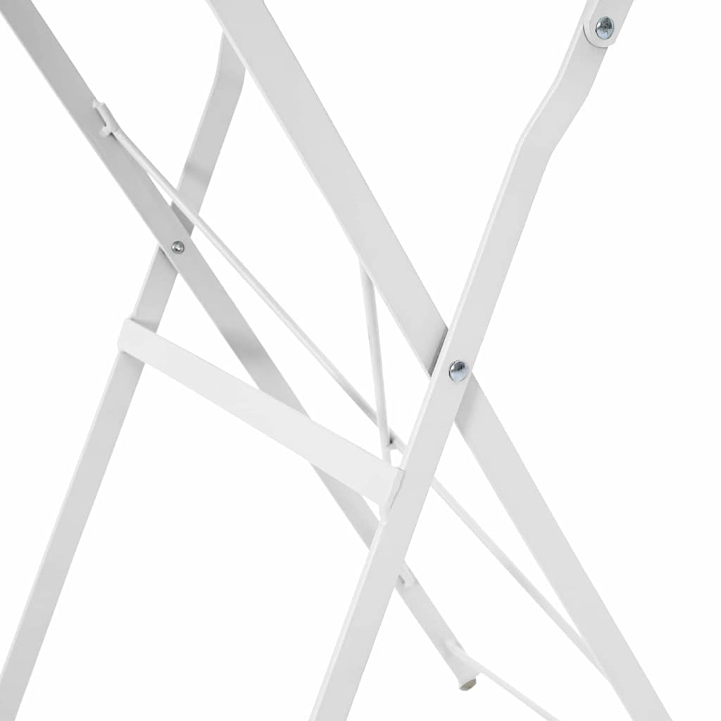 Bistro Table Folding White Ø 50 x 71 cm Powder-coated Steel
