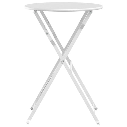 Bistro Table Folding White Ø 50 x 71 cm Powder-coated Steel