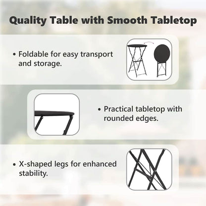 Bistro Table Anthracite Ø 50 x 71 cm Powder-coated Steel