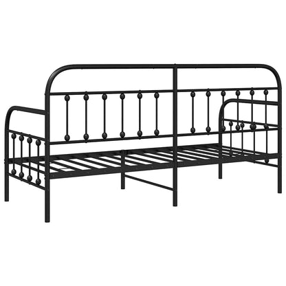 Daybed Frame Black 75 x 190 cm Powder-Coated Steel