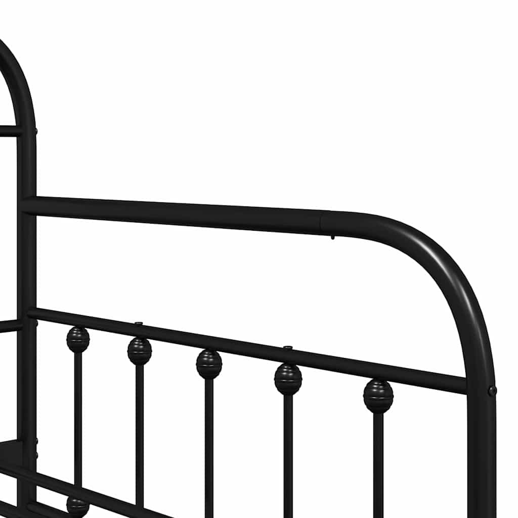 Daybed Frame Black 90 x 190 cm Powder-Coated Steel