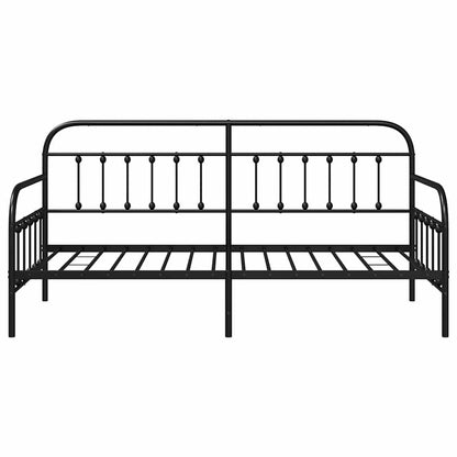 Daybed Frame Black 90 x 190 cm Powder-Coated Steel