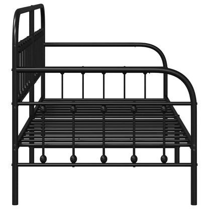 Daybed Frame Black 90 x 190 cm Powder-Coated Steel