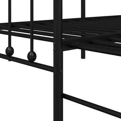 Daybed Frame Black 80 x 200 cm Powder-Coated Steel